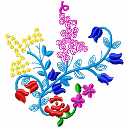 Flowers And Tree Embroidery Design 12 Flowers And Tree Embroidery Design 12